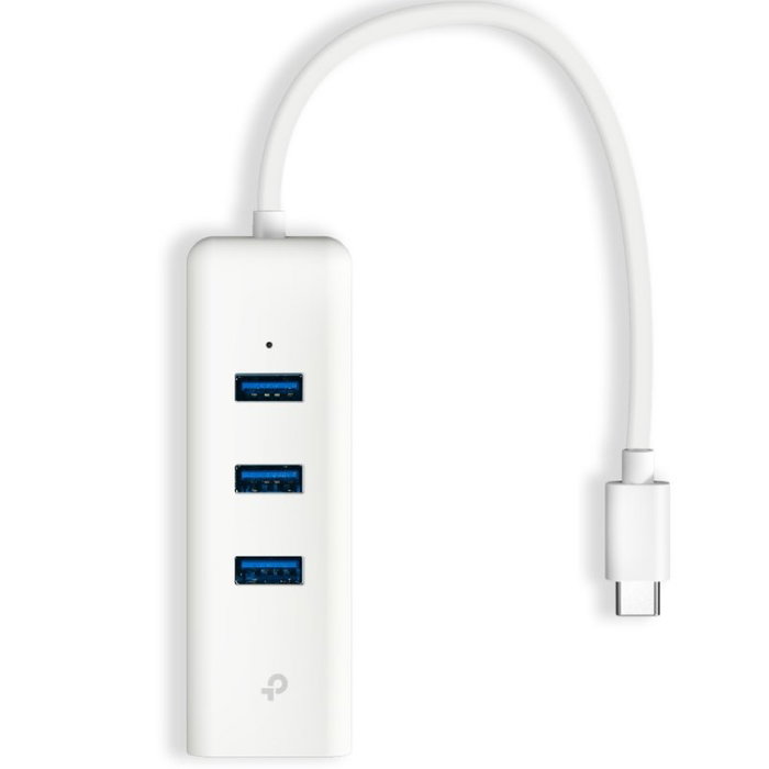 TP-Link UE330C Hub USB-C con 3 Puertos USB 3.0 y Gigabit Ethernet Blanco TP-Link UE330C Hub USB-C con 3 Puertos USB 3.0 y Gigabit Ethernet Blanco